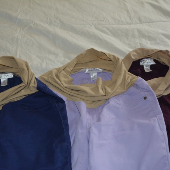 3 pairs of knit maternity skinny pants - Picture 3 of 10
